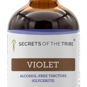 Extrato de Folha Seca de Violeta Sem Álcool Secrets of the Tribe - 120ml com Nutrientes Naturais