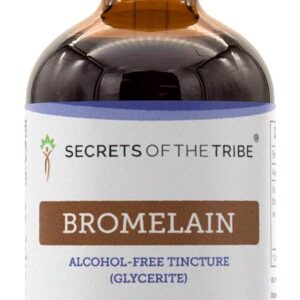 Tinture de Bromelaína Sem Álcool Secrets of the Tribe - Extraído da Abacaxi Wildcrafted para Digestão e Saúde Imunológica