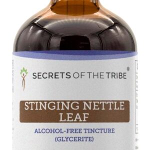 Tintura de Folha de Urtiga Sem Álcool Secrets of the Tribe - Alívio Natural para Alergias 694mg