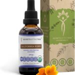 Tintureira de Papoila da Califórnia Orgânica 4oz - Extrato Sem Álcool para Relaxamento e Sono - 7