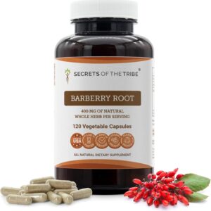 Raiz de Barberry Secrets of the Tribe 120 Cápsulas - Suporte Natural para Saúde Digestiva e Imunidade