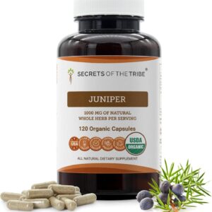 Junípero Secrets of the Tribe 120 Cápsulas 1000mg - Suplemento Natural Orgânico para Saúde e Bem-Estar