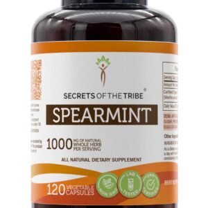 Cápsulas de Hortelã-Pimenta Secrets of the Tribe 1000mg - Suporte Hormonal Feminino Natural