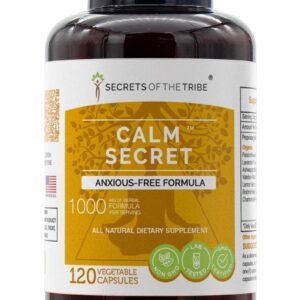 Secrets of the Tribe - Calm Secret 120 Cápsulas - Fórmula Herbal para Redução da Ansiedade