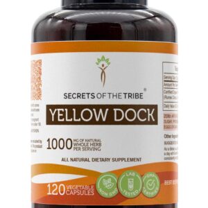 Yellow Dock 1000mg Secrets of the Tribe - Suporte Natural para Saúde Digestiva e Desintoxicação