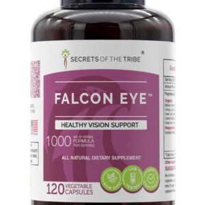 Secrets of the Tribe Falcon Eye 120 Cápsulas - Suporte à Saúde Visual com Mirtilo e Ginkgo Biloba