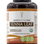 Folha de Senna Orgânica USDA Secrets of the Tribe - 120 Cápsulas Vegetarianas para Saúde Digestiva