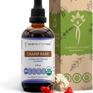 Extrato de Casca de Cramp Bark Orgânico Secrets of the Tribe - Alívio Natural para Cólicas e Mal-Estar Menstrual