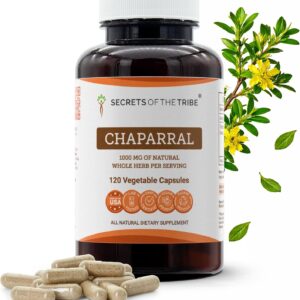 Cápsulas de Chaparral Secrets of the Tribe 1000mg - Suporte à Saúde e Bem-Estar