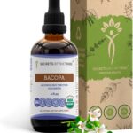 Extrato de Bacopa Orgânico USDA - Gotu Kola 4 oz | Efeito Cognitivo Positivo e Relaxamento