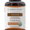 Capsulas de Cleavers Secrets of the Tribe - Suporte Diário para Saúde Urinária e Detoxificação