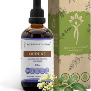 Tintura de Quina Sem Álcool Secrets of the Tribe - Suporte para Cãibras nas Pernas 680 mg (4 Fl Oz)