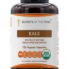 Cápsulas Orgânicas de Couve Kale USDA Secrets of the Tribe - Suplemento Herbal Natural