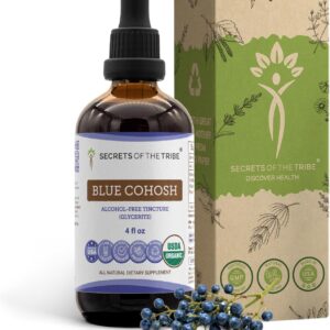 Tintura Glicerina Blue Cohosh Secrets of the Tribe - Suporte à Saúde da Mulher 659mg