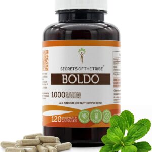 Boldo 1000mg Secrets of the Tribe - Cápsulas Naturais para Saúde Digestiva e Desintoxicação