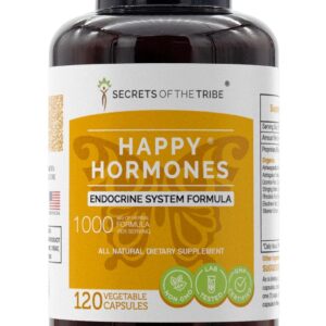 Secrets of the Tribe - Hormônios Felizes 120 Cápsulas - Fórmula Natural para o Sistema Endócrino