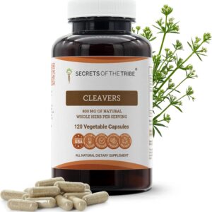 Cápsulas de Cleavers Secrets of the Tribe - Suporte Natural para Saúde Renal e Limpeza Interna