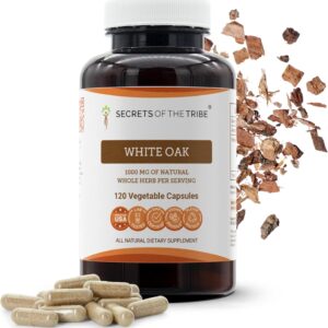 Secrets of the Tribe Carqueja Branca 1000mg - Suplemento Natural com Casca Secas de Quercus Alba em Cápsulas