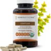 Cápsulas Orgânicas de Gentiana Lutea Secrets of the Tribe - Suplemento Herbal Natural e Vegetariano