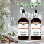 Extrato Líquido de Glicerina de Rabanete (Raphanus Sativus) - 4 fl.oz - Apoio Natural à Limpeza e Vitalidade - 9