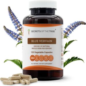 Cápsulas de Verbena Azul Secrets of the Tribe - 1000mg para Relaxamento e Bem-estar