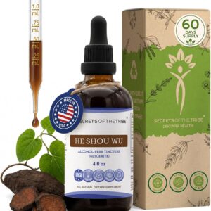 Extrato Líquido He Shou Wu Sem Álcool - 120ml para Vitalidade e Saúde do Cabelo