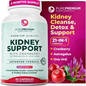 PurePremium Suplemento para Saúde dos Rins - Limpeza, Detox e Reparação em Cápsulas