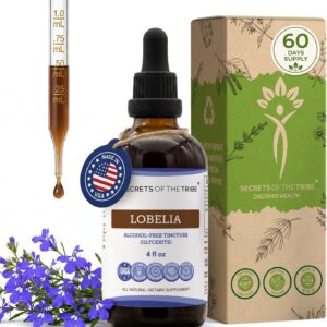 Extrato Líquido de Lobélia Secrets of the Tribe 120ml - Suporte Respiratório e Nervoso Sem Álcool