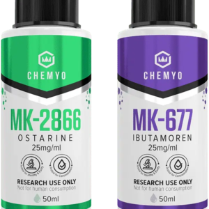 Pacote de Valor MK-2866 e MK-677 Chemyo 50ml - Aumento de Massa Muscular e Melhora na Recuperação