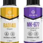 Pacote de Valor RAD-140 e MK-677 Chemyo 50ml - Suplemento para Aumento de Massa Muscular e Desempenho