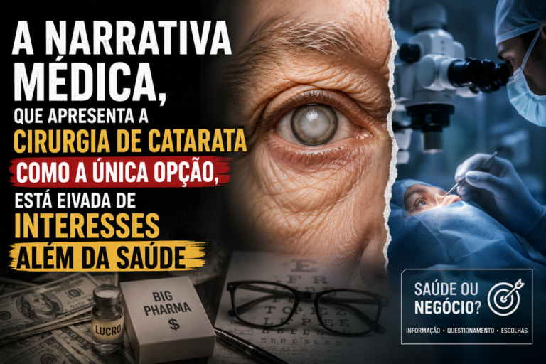 A narrativa médica, que apresenta a cirurgia de catarata como a única opção, está eivada de interesses além da saúde