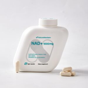 Suplemento de NAD+ 1000mg com Ca-AKG e Resveratrol - Aumente sua Energia e Saúde Celular