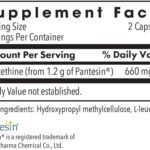 ARG Pantethine 660 mg - Suplemento de Metabolismo com Vitamina B5 para Energia e Saúde Metabólica - 2