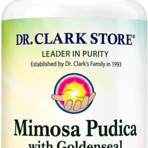 Dr Clark Mimosa Pudica e Goldenseal - 100 Cápsulas de Tapioca para Suporte Digestivo e Antiparasitário
