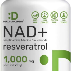 Suplemento de NAD+ e Resveratrol 1.000mg - Força Extra para Energia e Vitalidade