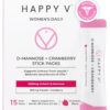 Happy V D-Mannose + Cranberry – Uclear®, Pacran® e Uva-Ursi – 15 Sachês