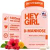 Hey Girl D-Mannose + Cranberry, Hibisco e Dente-de-Leão – 60 Cápsulas