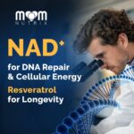 Suplemento MOM NUTRIX Lipossomal de NAD com Resveratrol - 2000 mg de Pureza Elevada para Energia e Saúde da Pele - 4
