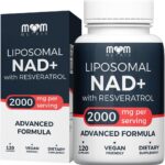 Suplemento MOM NUTRIX Lipossomal de NAD com Resveratrol - 2000 mg de Pureza Elevada para Energia e Saúde da Pele