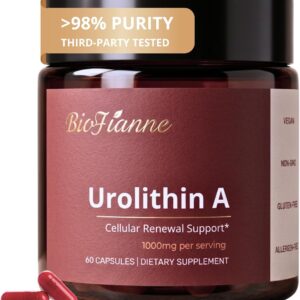 Suplemento Urolithin A 1000mg BioFianne - Suporte Mitochondrial e Vitalidade Diária