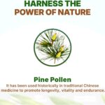 Pó de Pólen de Pinheiro - Extrato 10:1, 6 Onças - Vegan e Natural para Vitalidade e Bem-Estar - 4