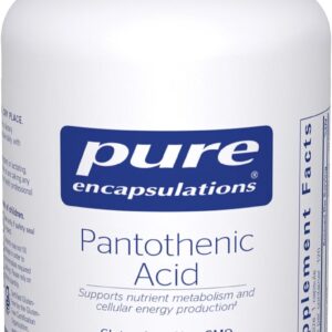 Ácido Pantotênico Pure Encapsulations 120 Cápsulas - Aumento de Energia Celular e Metabolismo