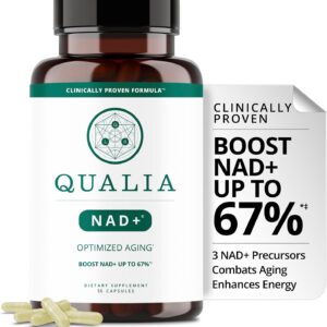 Qualia NAD+ - Suplemento para Aumento de Energia e Envelhecimento Saudável com Nicotinamida Ribosídeo