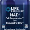 Life Extension NAD+ Regenerador Celular e Resveratrol Elite - Suporte à Saúde do Coração e Envelhecimento Saudável
