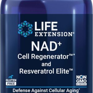 Life Extension NAD+ Regenerador Celular e Resveratrol Elite - Suporte à Saúde do Coração e Envelhecimento Saudável
