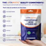 Vitamatic Ácido Pantotênico Pó Puro 500mg - 100 Gramas - Energia Celular e Metabolismo - 6