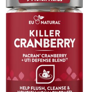 Cranberry Pills para Mulheres - Mistura de Defesa UTI com 60 Cápsulas Rápidas