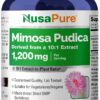 Mimosa Pudica NusaPure 1200mg - Suplemento Vegano para Bem-Estar Digestivo e Imunológico