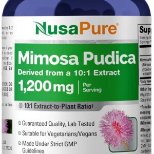 Mimosa Pudica NusaPure 1200mg - Suplemento Vegano para Bem-Estar Digestivo e Imunológico