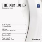 Loção Corporal Hidratante Sem Fragrância Nécessaire - Com Peptídeos Firmadores e Niacinamida para Pele Firme e Saudável - 3